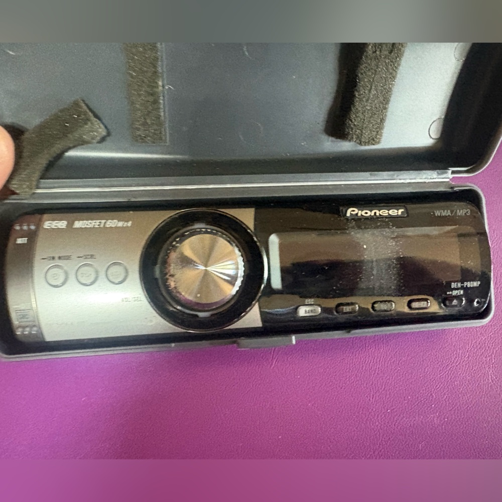 PIONEER Black and Silver Car Stereo Panel